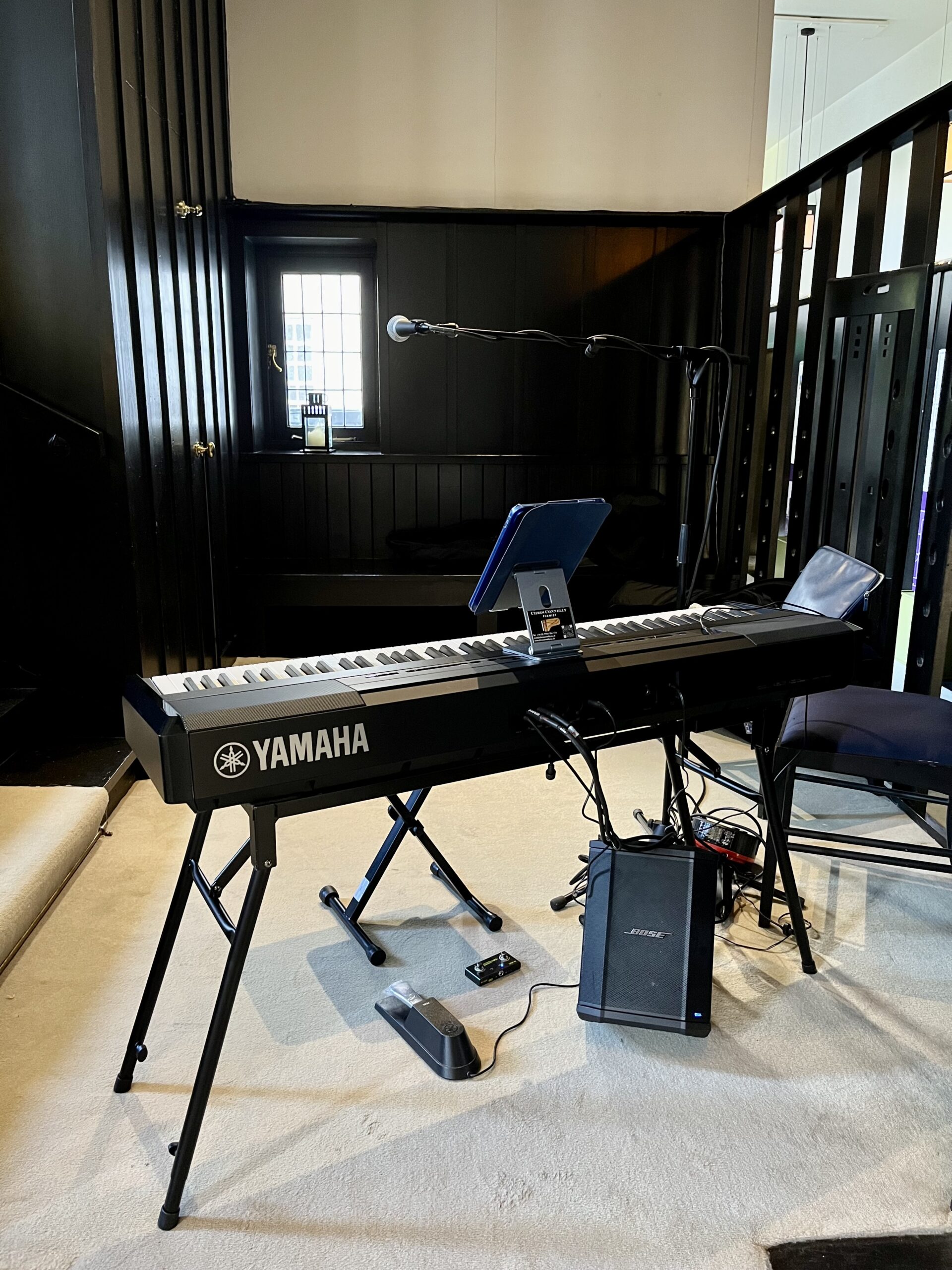 Yamaha P525 and Bose S1 Pro PA