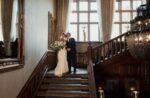 Bride and Groom Castle Staircase Bride and Groom Castle Staircase