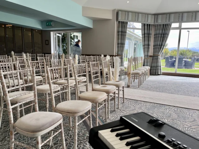 Few weddings this year have been so fortuitous with weather! So all the better to play for a wedding ceremony then outdoor drinks reception on the Ayrshire coast @hotelwaterside #watersidehotel #ayrshirewedding #ayrshiremusic #scottishweddingpianist